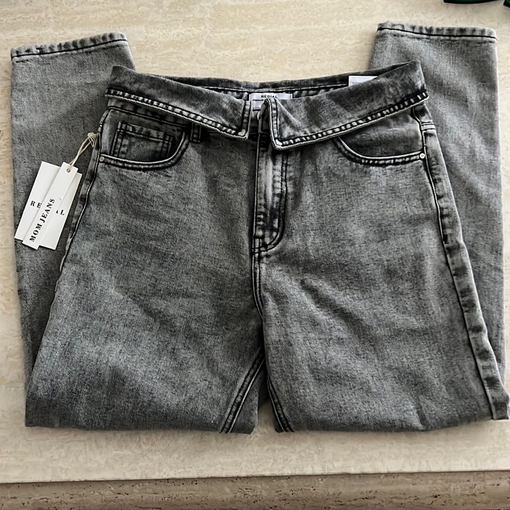 REDIAL Fold Over Mom Jean, Size UK 38/US S